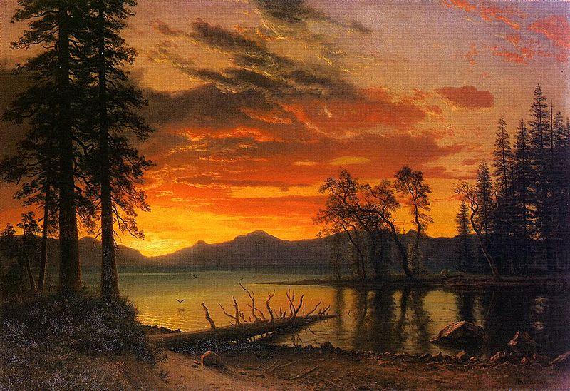 Albert Bierstadt Sunset over the River china oil painting image